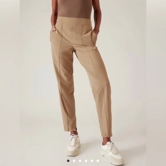 Athleta Brooklyn Heights Pant Khaki Tan Size 0 - Picture 1 of 10